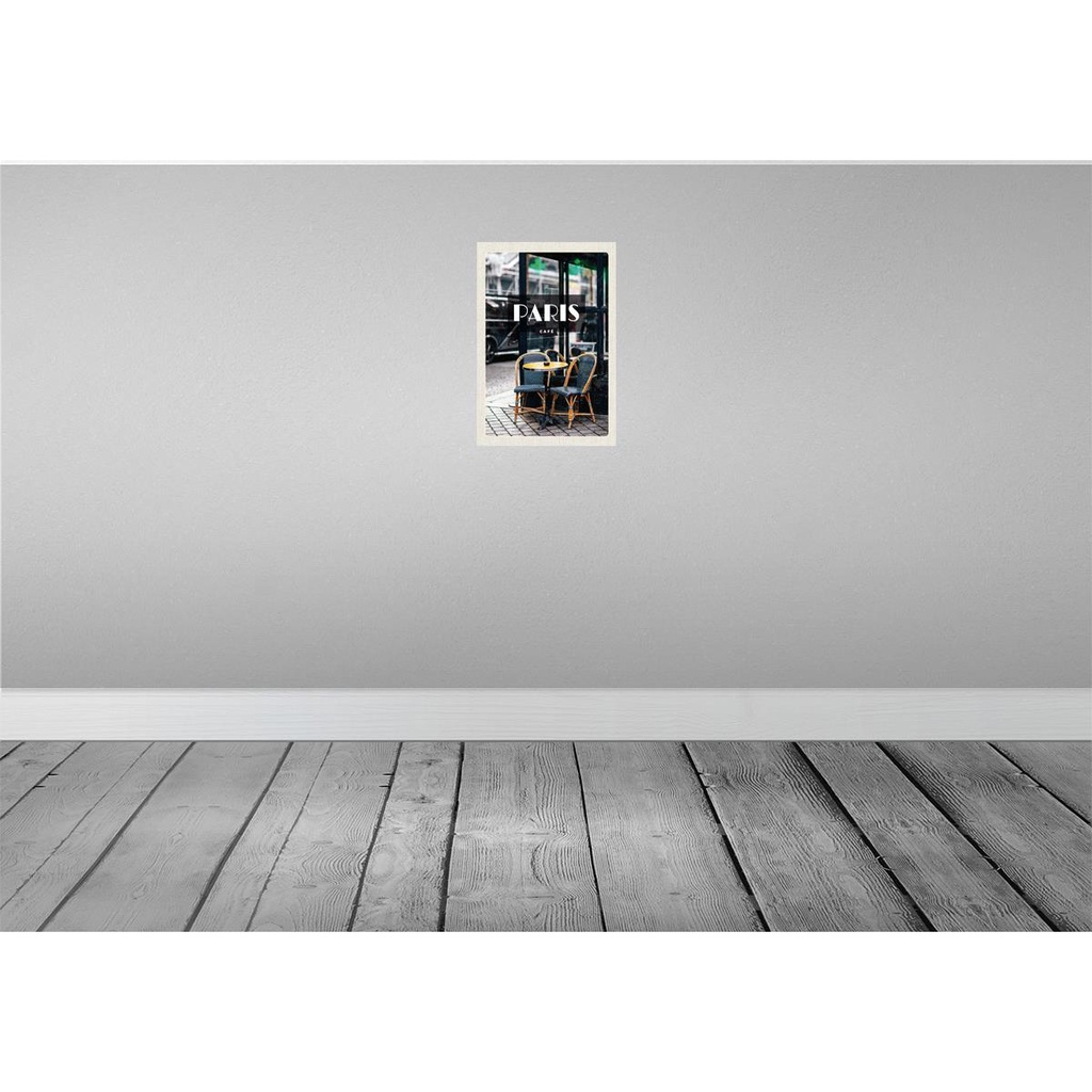[LA-130043] Blechschild 30x20 cm Paris Cafe Retro Reiseziel Poster Bildmotiv Reisemotiv Abenteuer Reisen Urlaub Bild 2