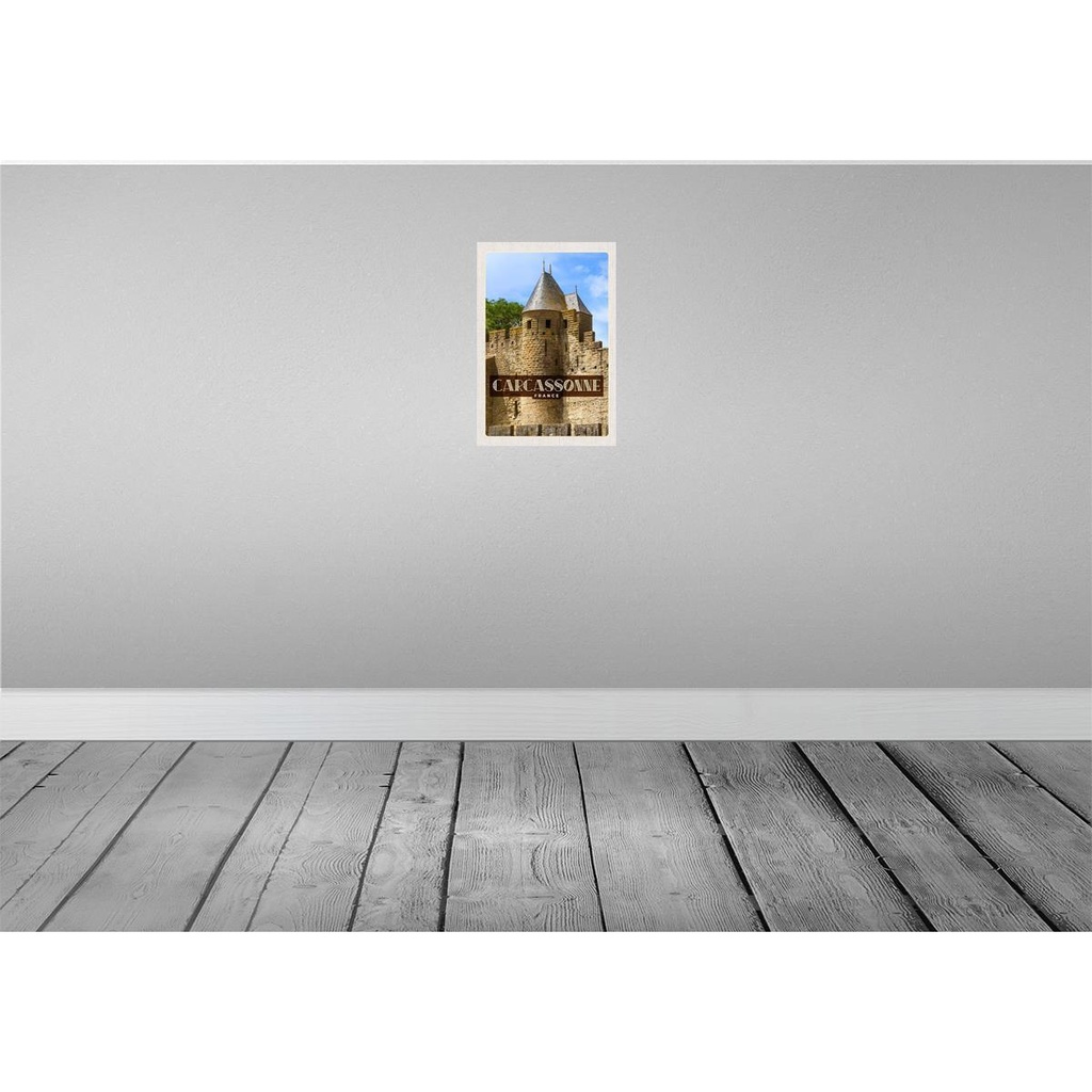 [LA-130046] Blechschild 30x20 cm Carcassonne Franca Weltkulturerbe Bildmotiv Reisemotiv Abenteuer Reisen Urlaub Bild 2