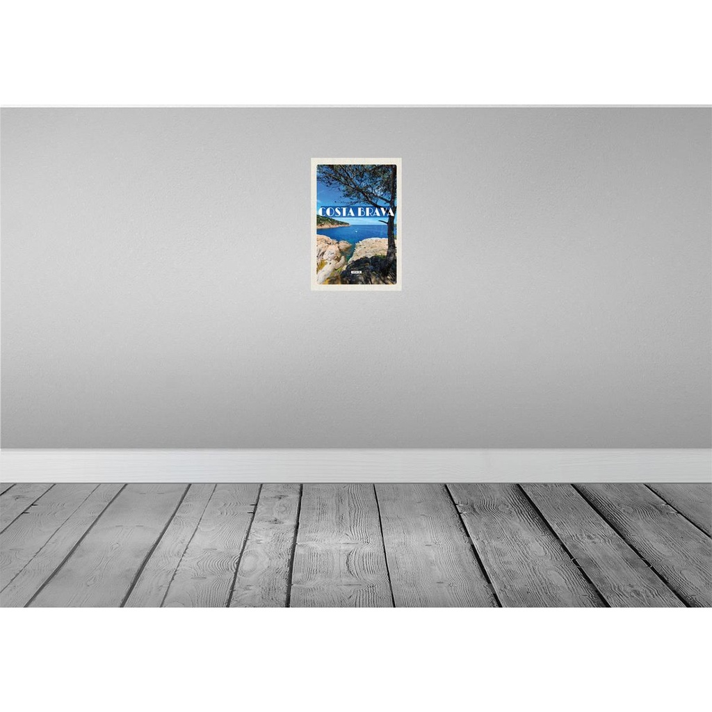 [LA-130049-H] Holzschild 30x20 cm Costa brava Spain Meer Berge Bildmotiv Reisemotiv Abenteuer Reisen Bild 2