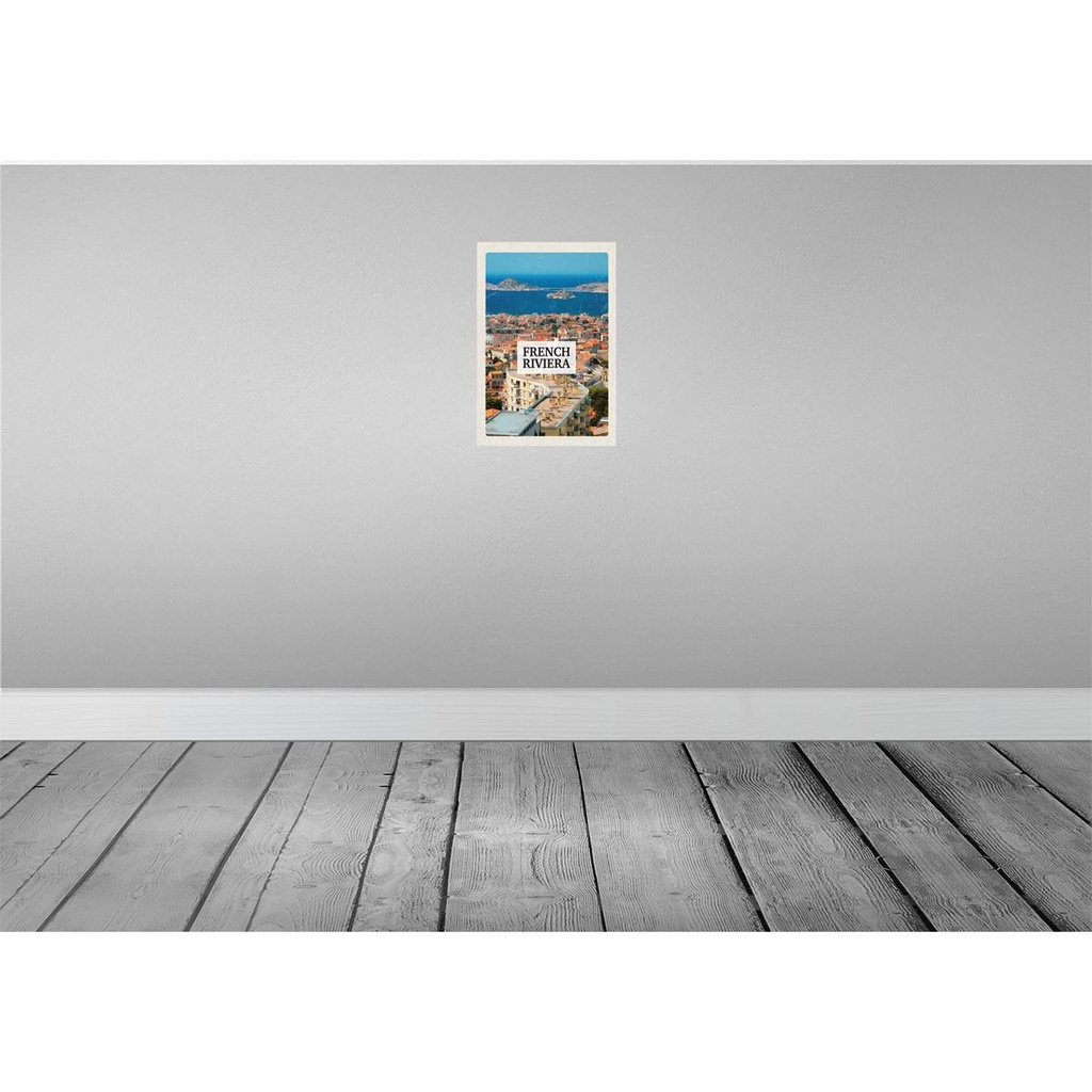 [LA-130053] Blechschild 30x20 cm French Riviera Meer Panorama Bildmotiv Reisemotiv Abenteuer Reisen Urlaub Bild 2
