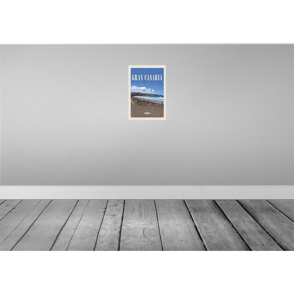 [LA-130054-H] Holzschild 30x20 cm Gran Canaria Spain Meer Strand Retro Bildmotiv Reisemotiv Abenteuer Reisen Bild 2