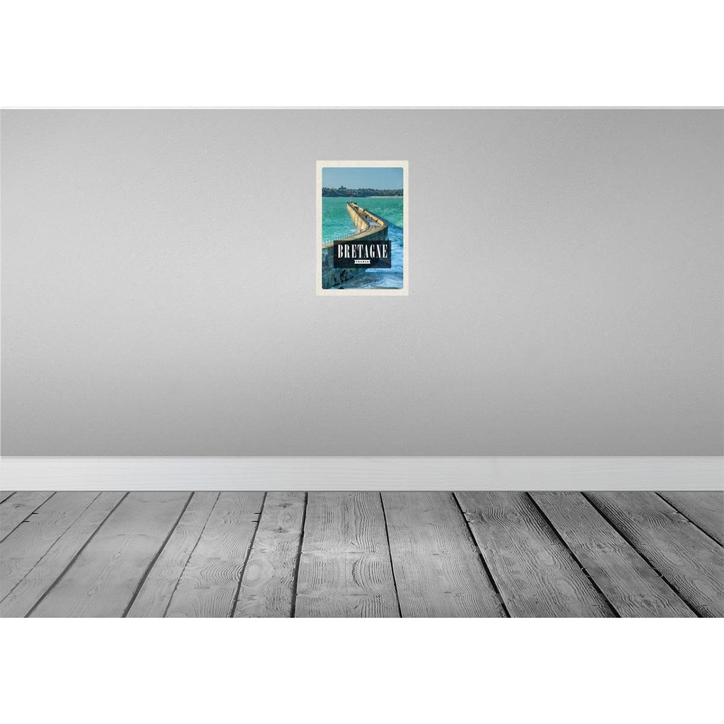 [LA-130083-H] Holzschild 30x20 cm Bretagne France Reiseziel Urlaub Bildmotiv Reisemotiv Abenteuer Reisen Bild 2