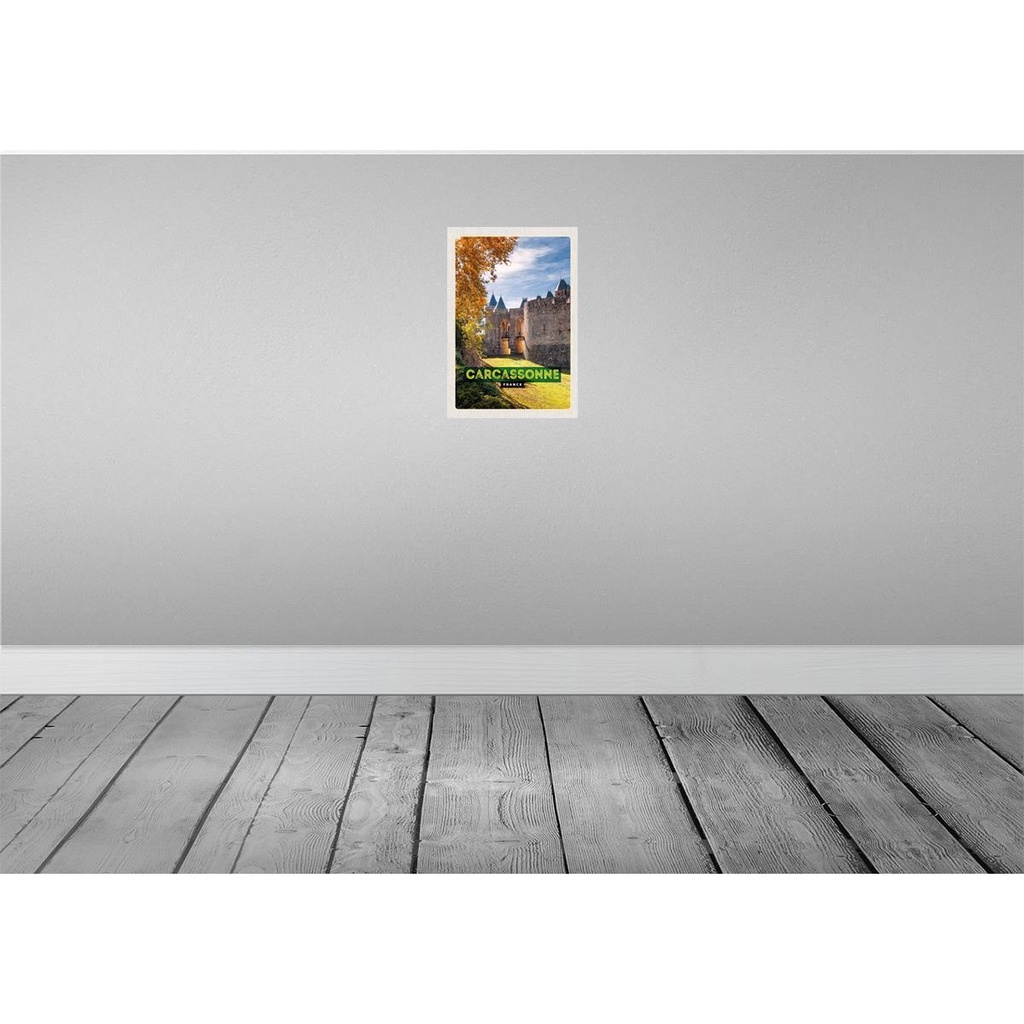 [LA-130087-H] Holzschild 30x20 cm Carcassonne France Reiseziel Bildmotiv Reisemotiv Abenteuer Reisen Bild 2