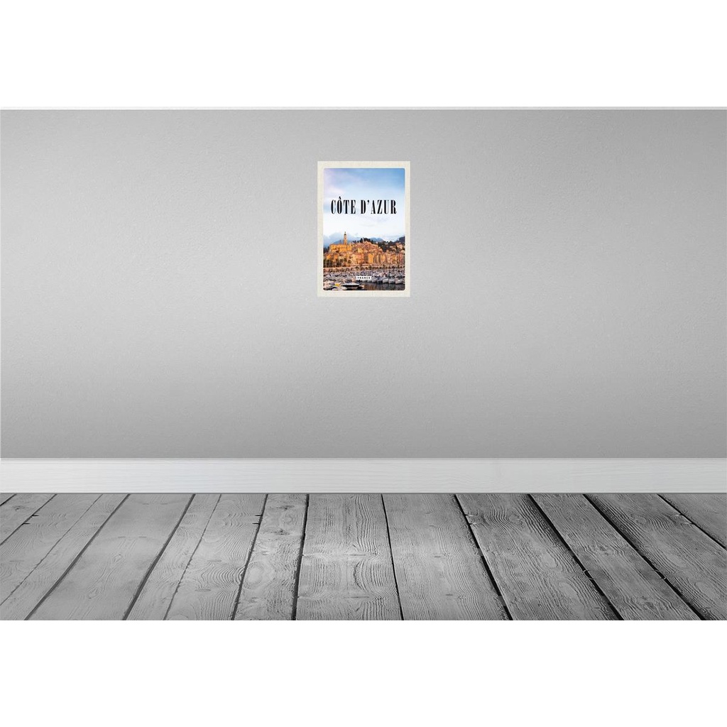 [LA-130090] Blechschild 30x20 cm Cote d'azur France Panorama Bild Bildmotiv Reisemotiv Abenteuer Reisen Urlaub Bild 2