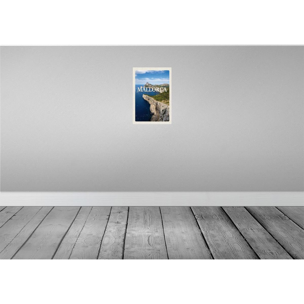 [LA-130097] Blechschild 30x20 cm Mallorca Spain Meer Berge Retro Bildmotiv Reisemotiv Abenteuer Reisen Urlaub Bild 2