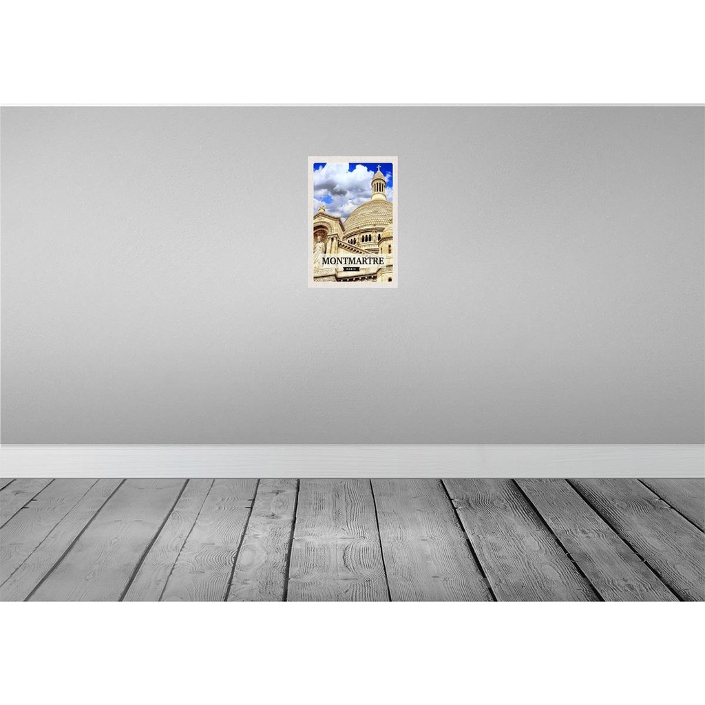[LA-130100-H] Holzschild 30x20 cm Montmartre Paris Architektur Bildmotiv Reisemotiv Abenteuer Reisen Bild 2