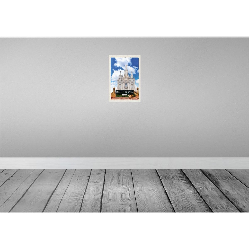 [LA-130112] Blechschild 30x20 cm Barcelona Spain Sagrat Cor Kirche Bildmotiv Reisemotiv Abenteuer Reisen Urlaub Bild 2
