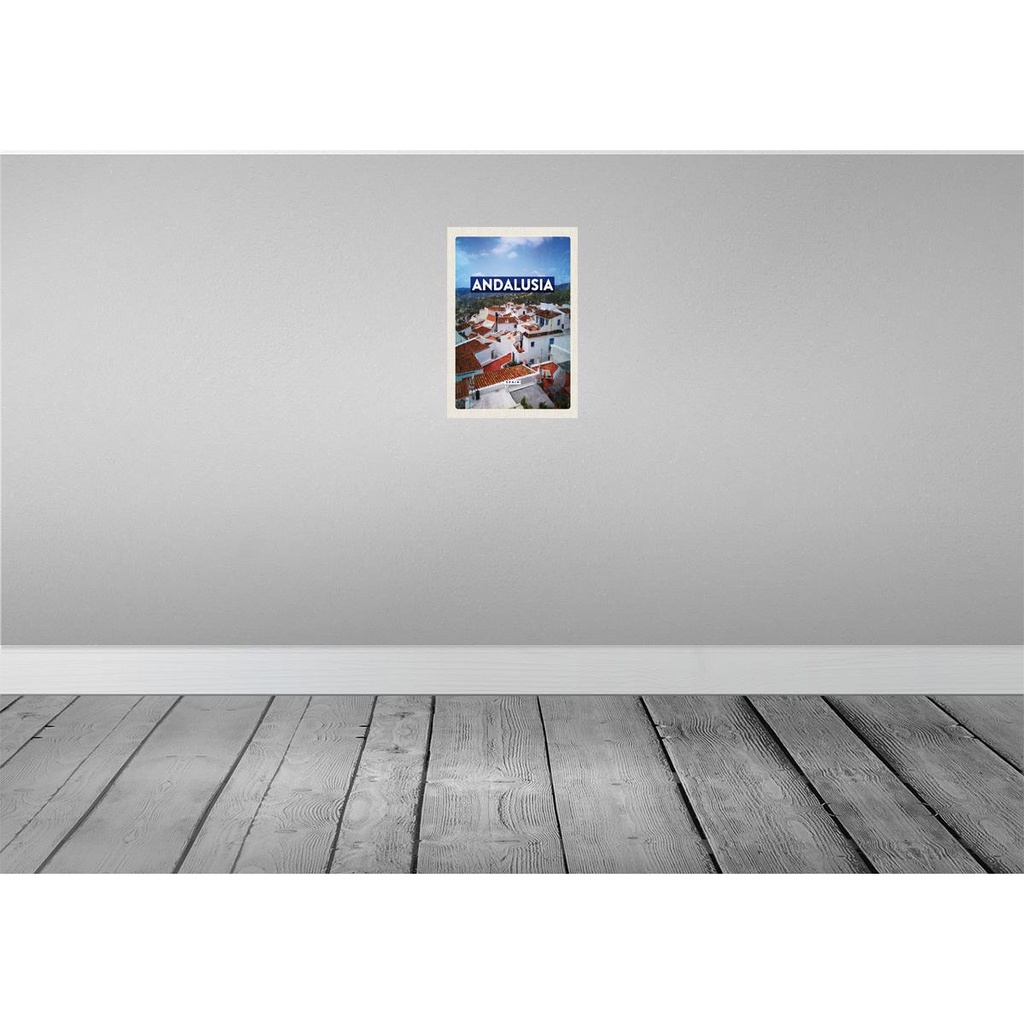 [LA-130113-H] Holzschild 30x20 cm Andalusia Spain Panorama Tourismus Bildmotiv Reisemotiv Abenteuer Reisen Bild 2