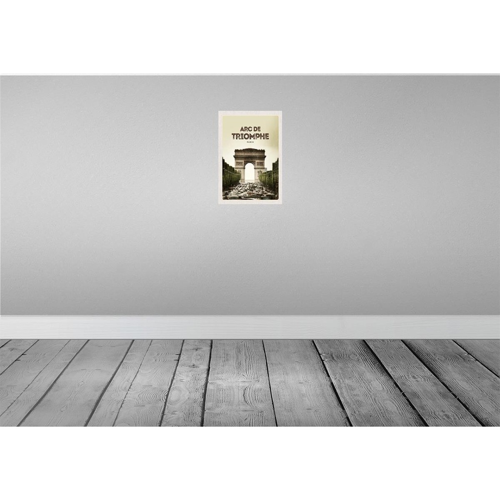 [LA-130114] Blechschild 30x20 cm Arc de Urlaub Triomphe Paris Retro Bild Bildmotiv Reisemotiv Abenteuer Reisen Bild 2