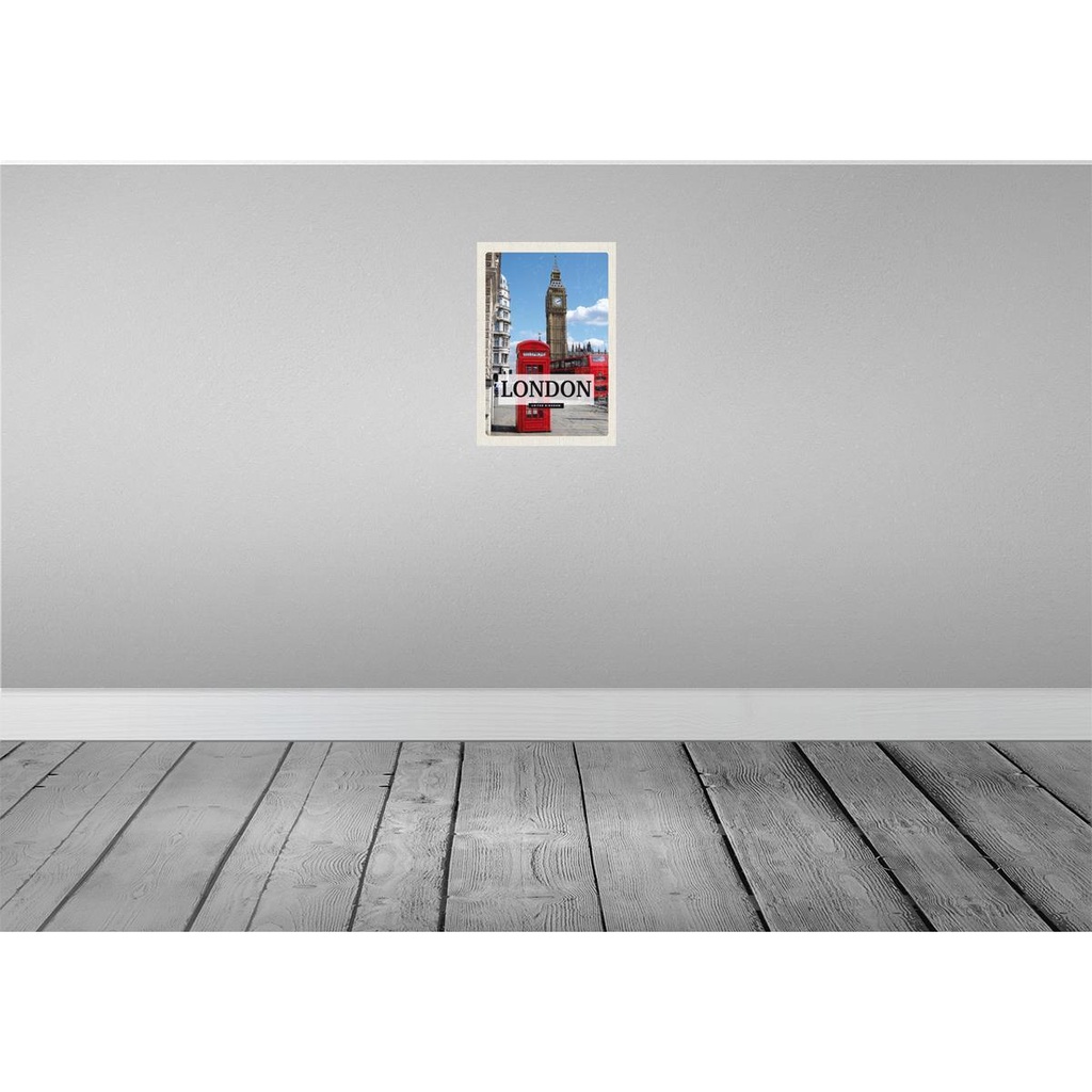 [LA-130125] Blechschild 30x20 cm London Telephone Retro Bildmotiv Reisemotiv Abenteuer Reisen Urlaub Bild 2