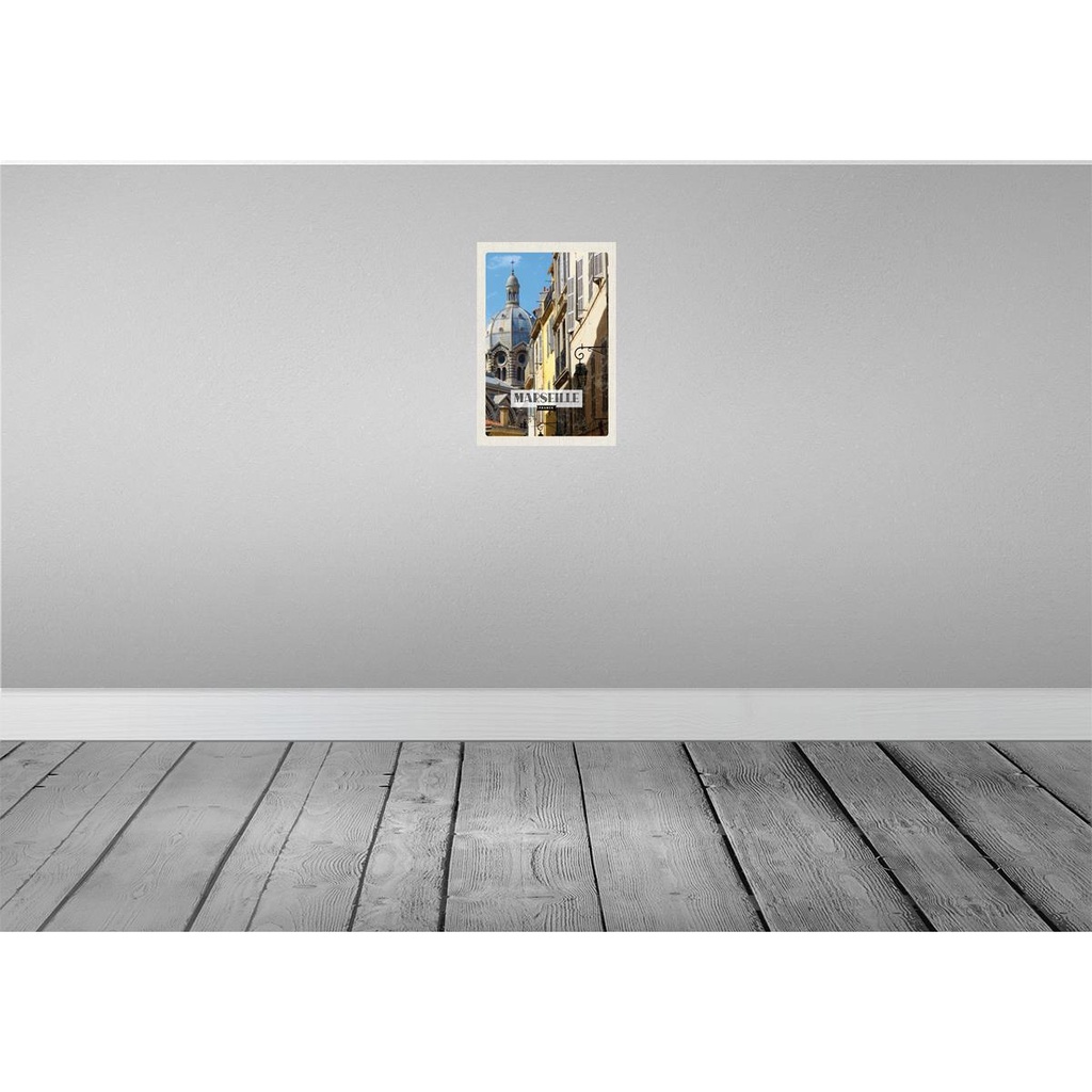 [LA-130128] Blechschild 30x20 cm Marseille France Retro Altstadt Bildmotiv Reisemotiv Abenteuer Reisen Urlaub Bild 2