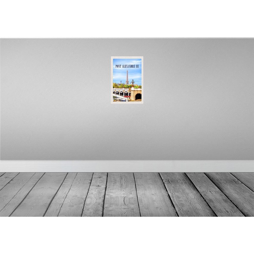 [LA-130135-H] Holzschild 30x20 cm Pont Alexandre III Tourismus Bildmotiv Reisemotiv Abenteuer Reisen Bild 2