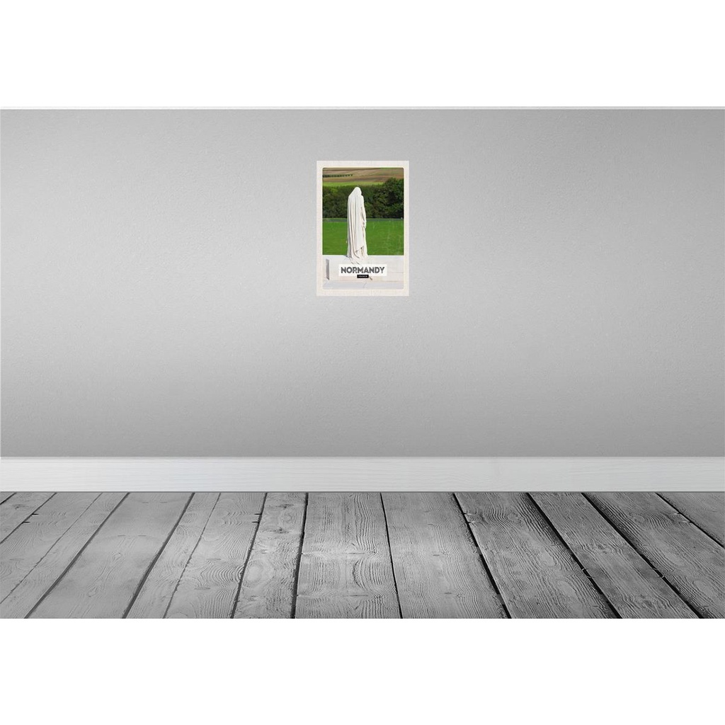 [LA-130169-H] Holzschild 30x20 cm Normandy France Skulptur Bildmotiv Reisemotiv Abenteuer Reisen Bild 2