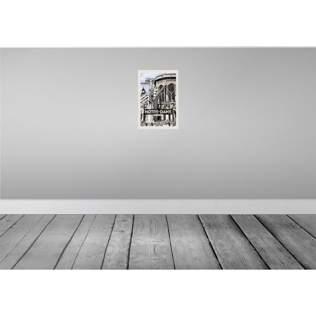 [LA-130170-H] Holzschild 30x20 cm Notre-Dame de Paris Architektur Bildmotiv Reisemotiv Abenteuer Reisen Bild 2