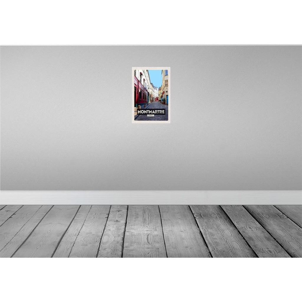 [LA-130182-H] Holzschild 30x20 cm Montmartre Paris Altstadt Reiseziel Bildmotiv Reisemotiv Abenteuer Reisen Bild 2