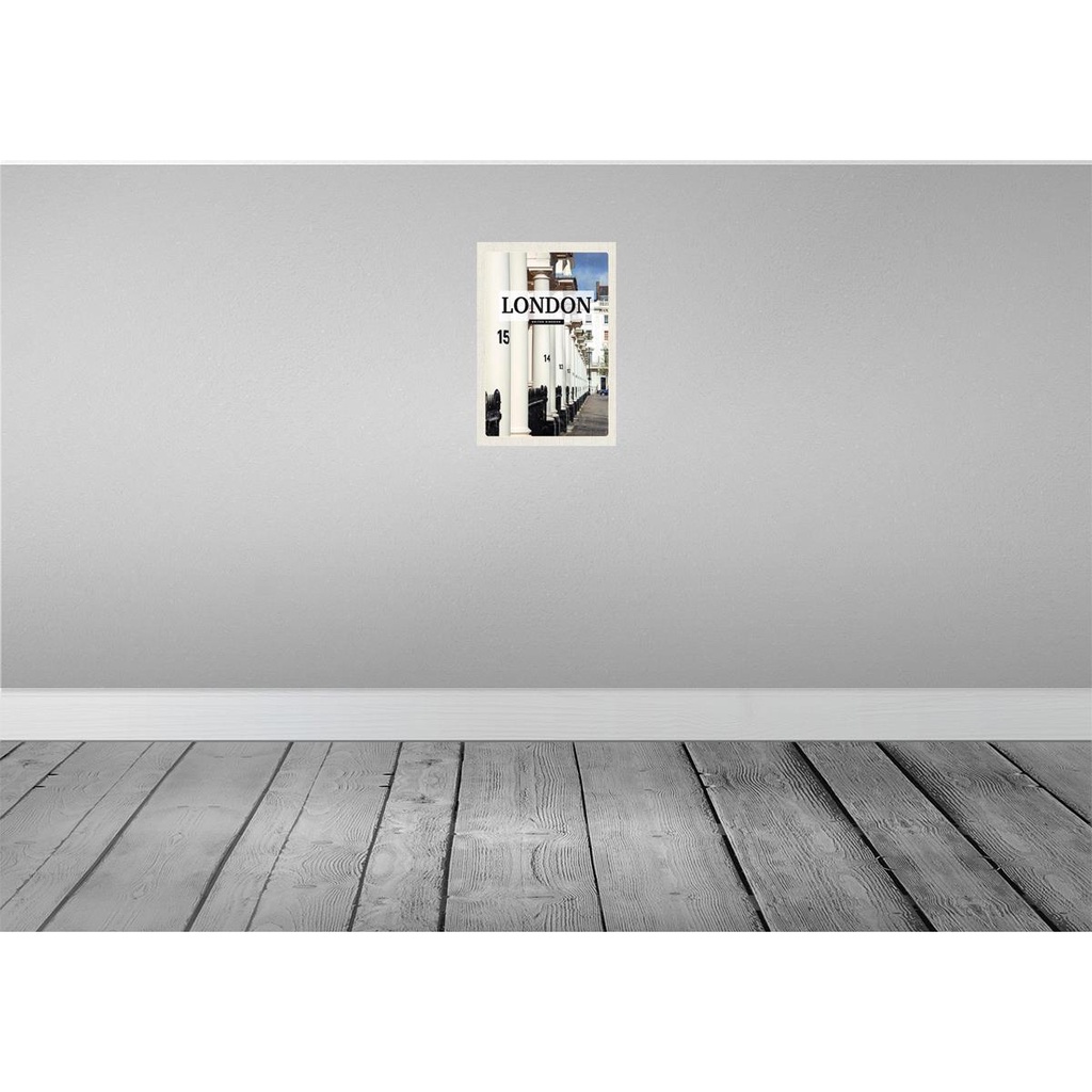 [LA-130192-H] Holzschild 30x20 cm London United Kingdom Stadt Retro Bildmotiv Reisemotiv Abenteuer Reisen Bild 2