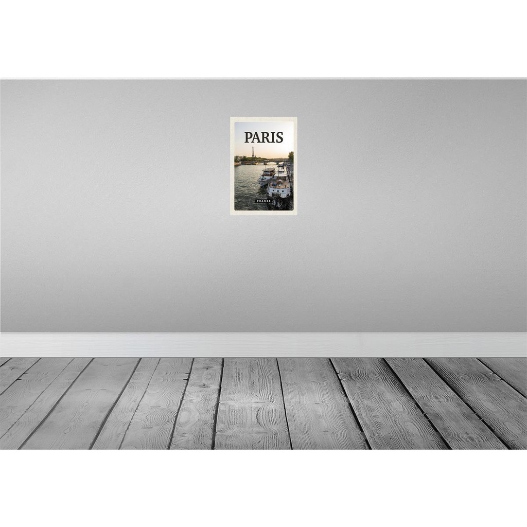 [LA-130195-H] Holzschild 30x20 cm Paris France Reiseziel Tourismus Bildmotiv Reisemotiv Abenteuer Reisen Bild 2