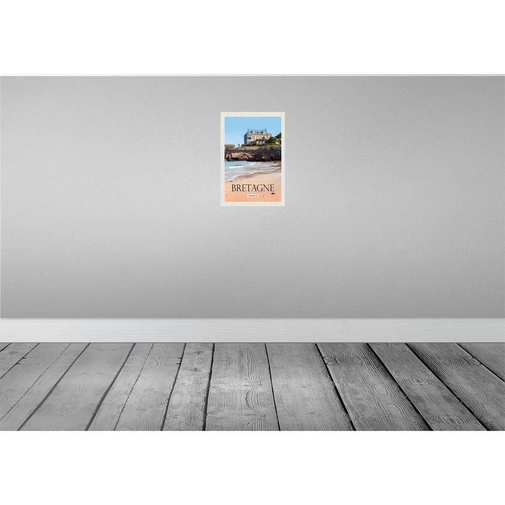 [LA-130199-H] Holzschild 30x20 cm Bretagne France Architektur Bildmotiv Reisemotiv Abenteuer Reisen Bild 2