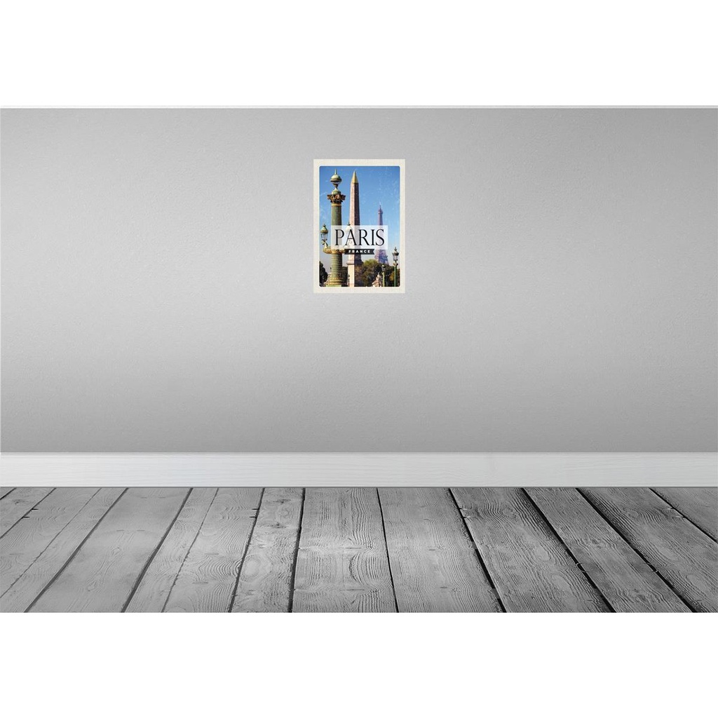 [LA-130207] Blechschild 30x20 cm Paris France Architektur Retro Bildmotiv Reisemotiv Abenteuer Reisen Urlaub Häuser Bild 2