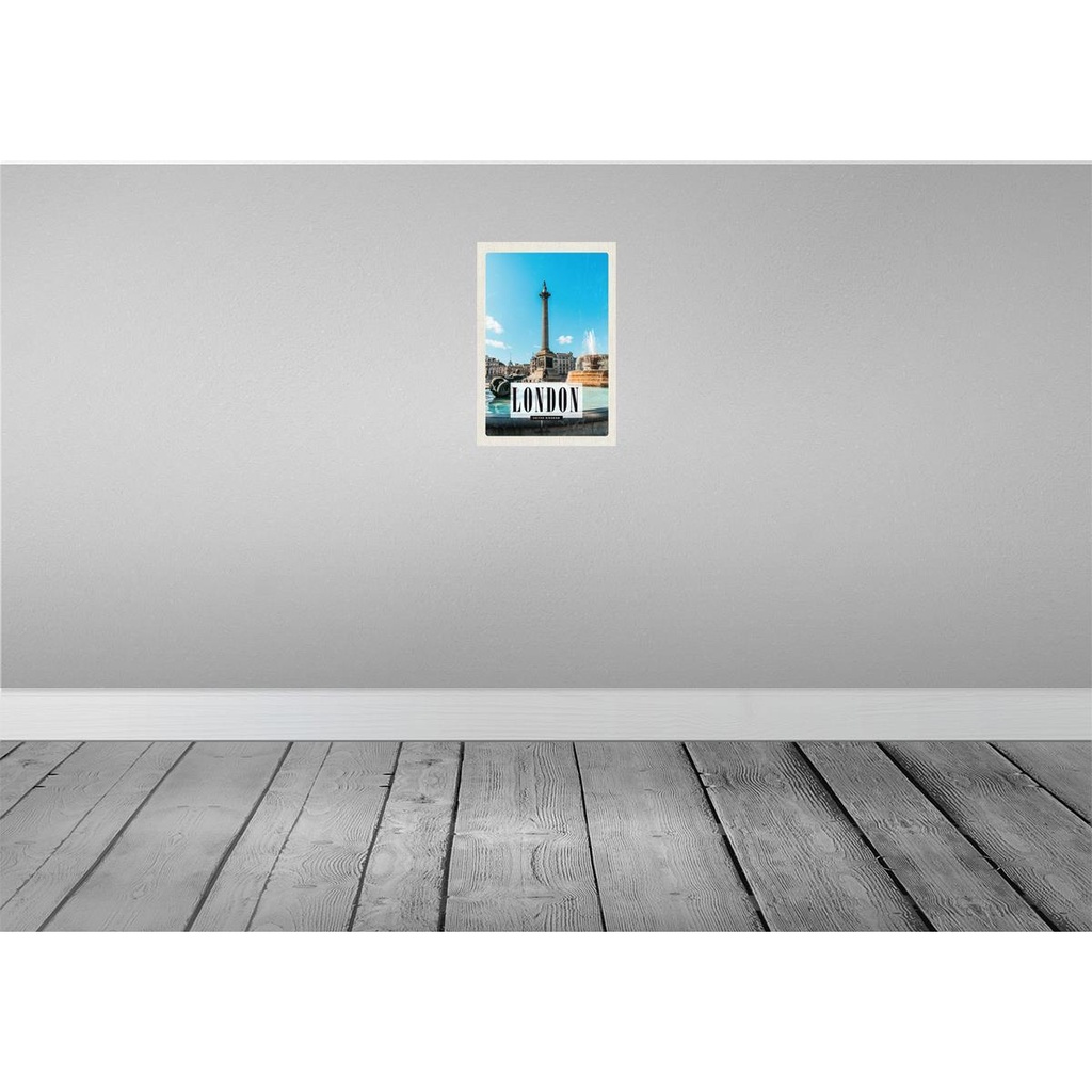 [LA-130211-H] Holzschild 30x20 cm London UK Brunnen Trafalgar Square Bildmotiv Reisemotiv Abenteuer Reisen Bild 2