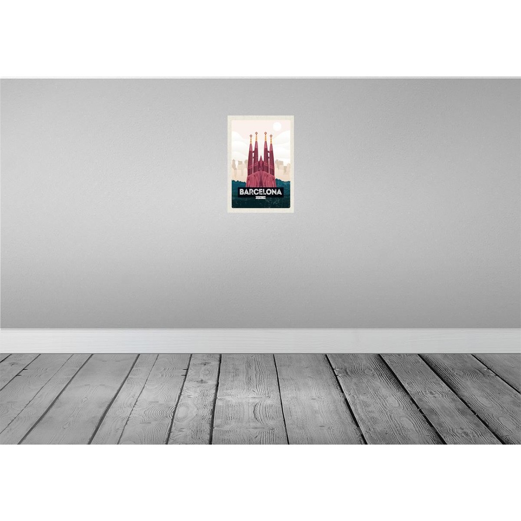[LA-130215] Blechschild 30x20 cm Barcelona Spain malerisches Bild Bildmotiv Reisemotiv Abenteuer Reisen Urlaub Bild 2