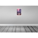 [LA-130223] Blechschild 30x20 cm Paris Panorama Sonnenuntergang Bildmotiv Reisemotiv Abenteuer Reisen Urlaub Bild 2