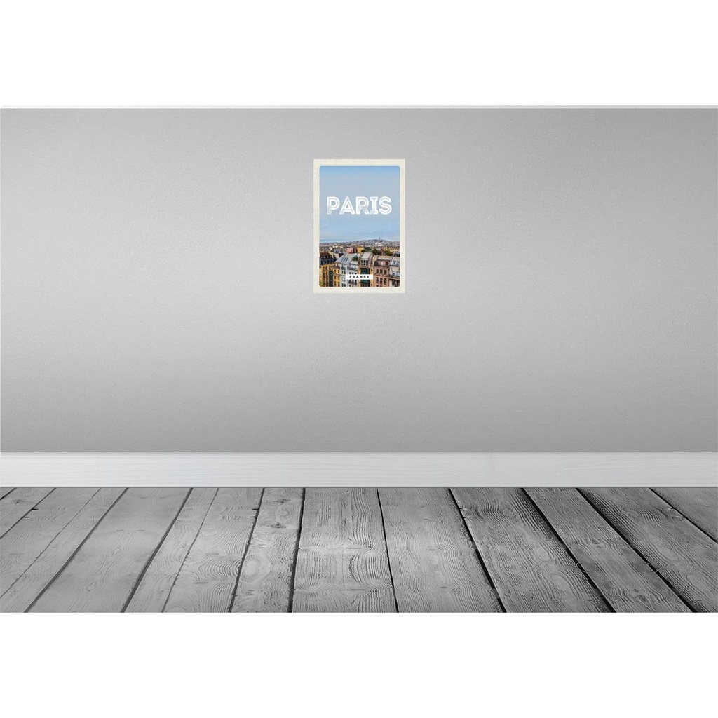 [LA-130228] Blechschild 30x20 cm Paris Panorama Blick Stadt Bildmotiv Reisemotiv Abenteuer Reisen Urlaub Bild 2