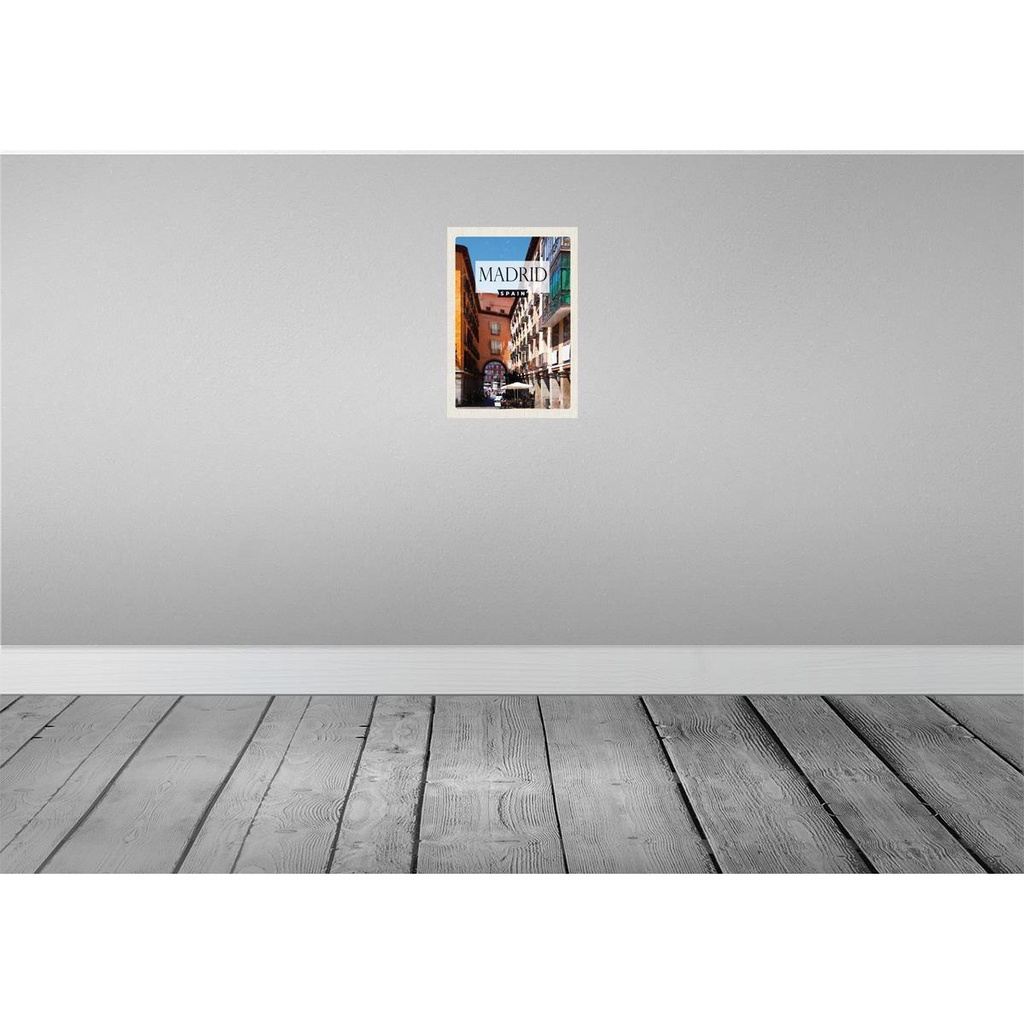 [LA-130232-H] Holzschild 30x20 cm Madrid Spain Mittelalter Architektur Bildmotiv Reisemotiv Abenteuer Reisen Bild 2