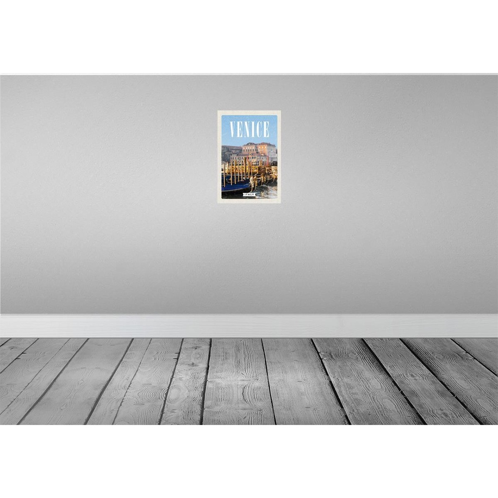 [LA-130234-H] Holzschild 30x20 cm Venice Italy Venedig Italien Retro Bildmotiv Reisemotiv Abenteuer Reisen Bild 2