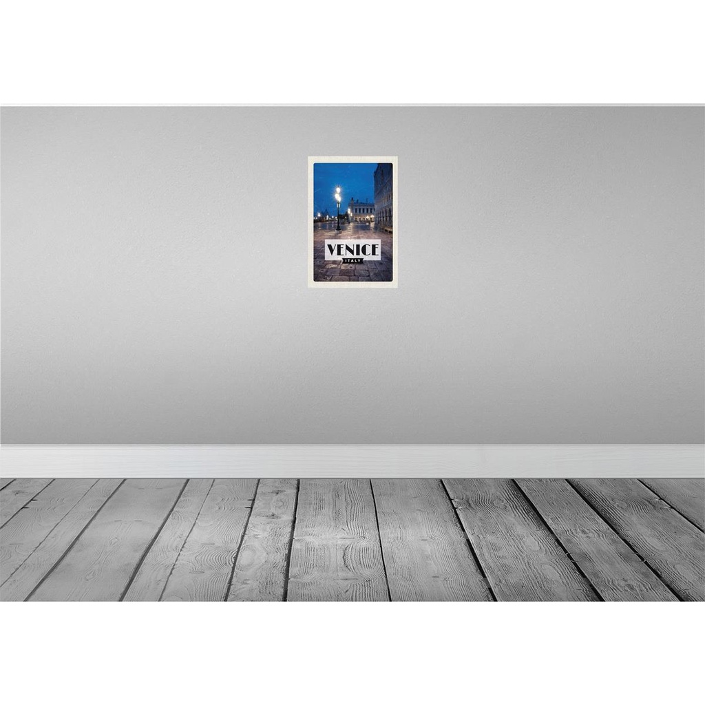 [LA-130244-H] Holzschild 30x20 cm Venice Italien Blick auf Nacht Bildmotiv Reisemotiv Abenteuer Reisen Bild 2