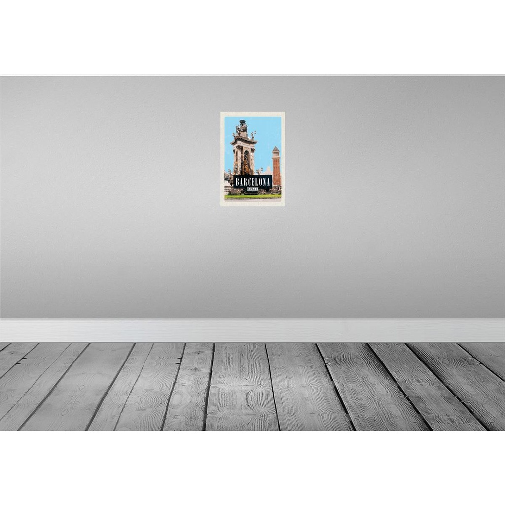 [LA-130245-H] Holzschild 30x20 cm Barcelona Spanien Architektur Bild Bildmotiv Reisemotiv Abenteuer Reisen Bild 2