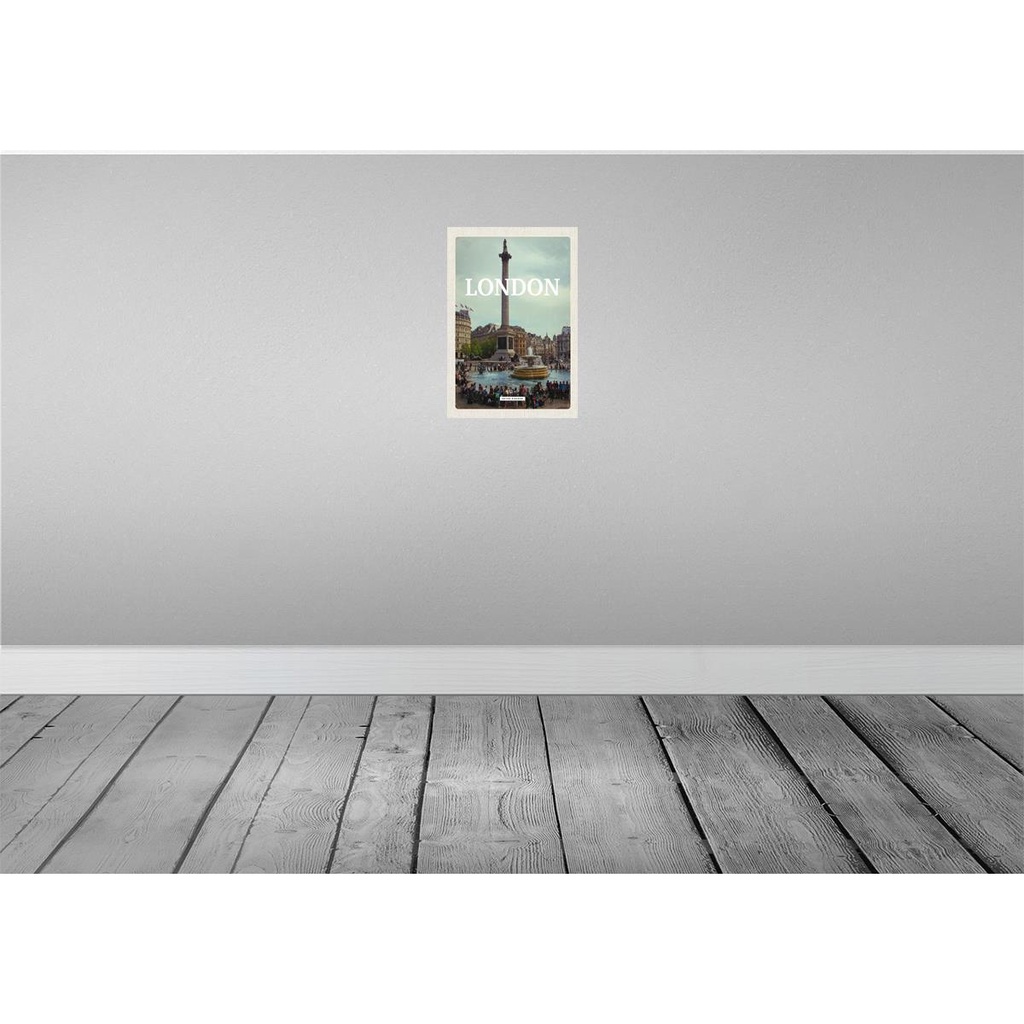 [LA-130256-H] Holzschild 30x20 cm London England Mittelalter Bild Bildmotiv Reisemotiv Abenteuer Reisen Bild 2