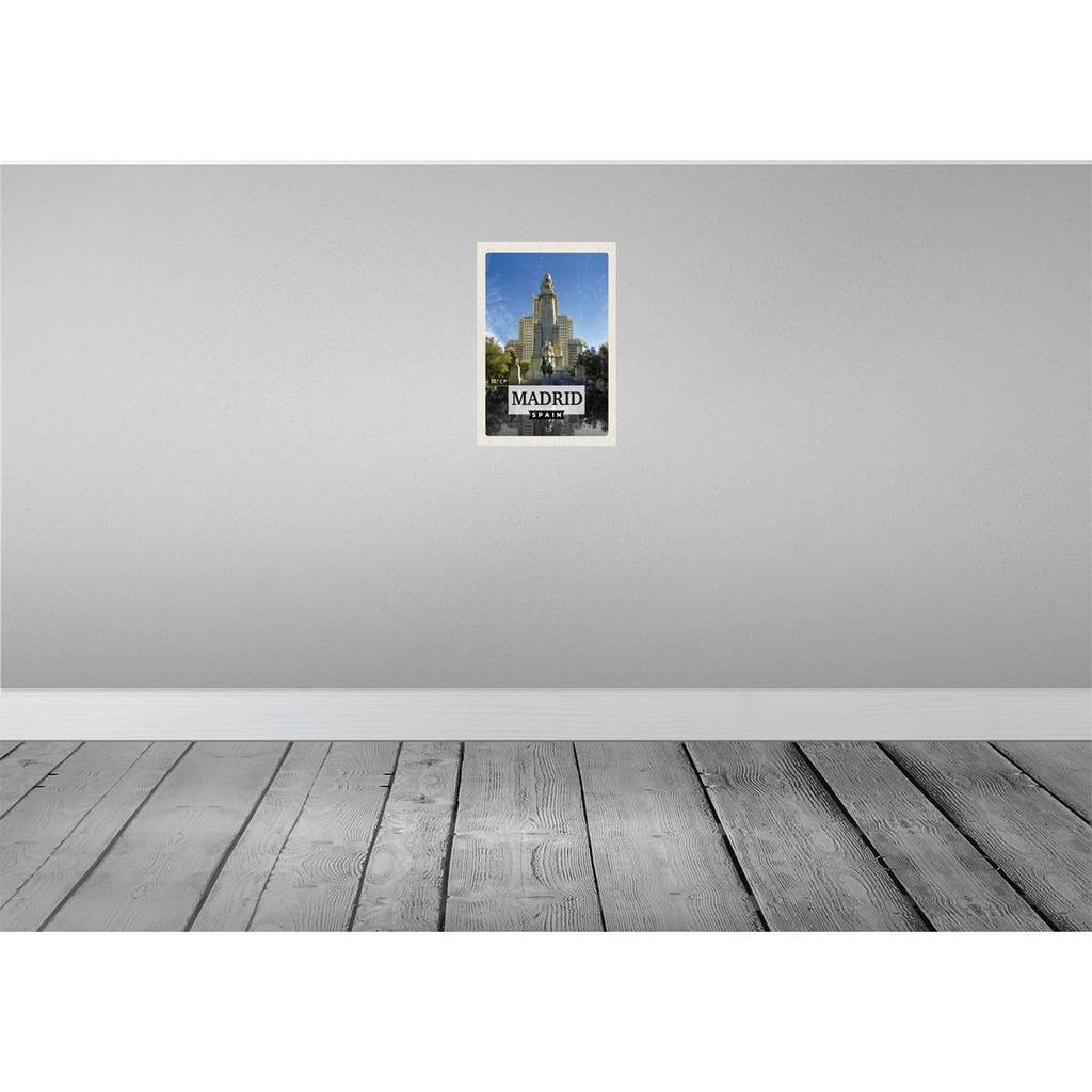 [LA-130262] Blechschild 30x20 cm Madrid Spanien Pferd Panorama Bildmotiv Reisemotiv Abenteuer Reisen Urlaub Bild 2