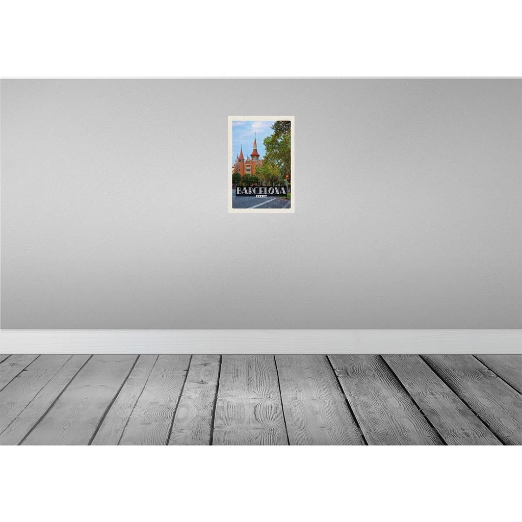 [LA-130268-H] Holzschild 30x20 cm Barcelona Spanien Natur Innenstadt Bildmotiv Reisemotiv Abenteuer Reisen Bild 2