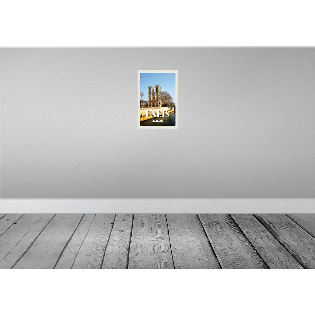 [LA-130271-H] Holzschild 30x20 cm Paris Frankreich Notre-Dame Bild 2