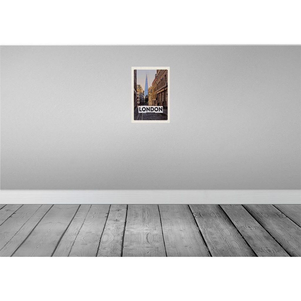 [LA-130286-H] Holzschild 30x20 cm London UK Innenstadt Reiseziel Trip Bildmotiv Reisemotiv Abenteuer Reisen Bild 2