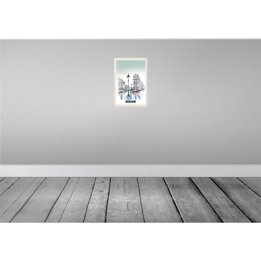 [LA-130290-H] Holzschild 30x20 cm Paris Frankreich Stadt Kunstbild Bildmotiv Reisemotiv Abenteuer Reisen Bild 2