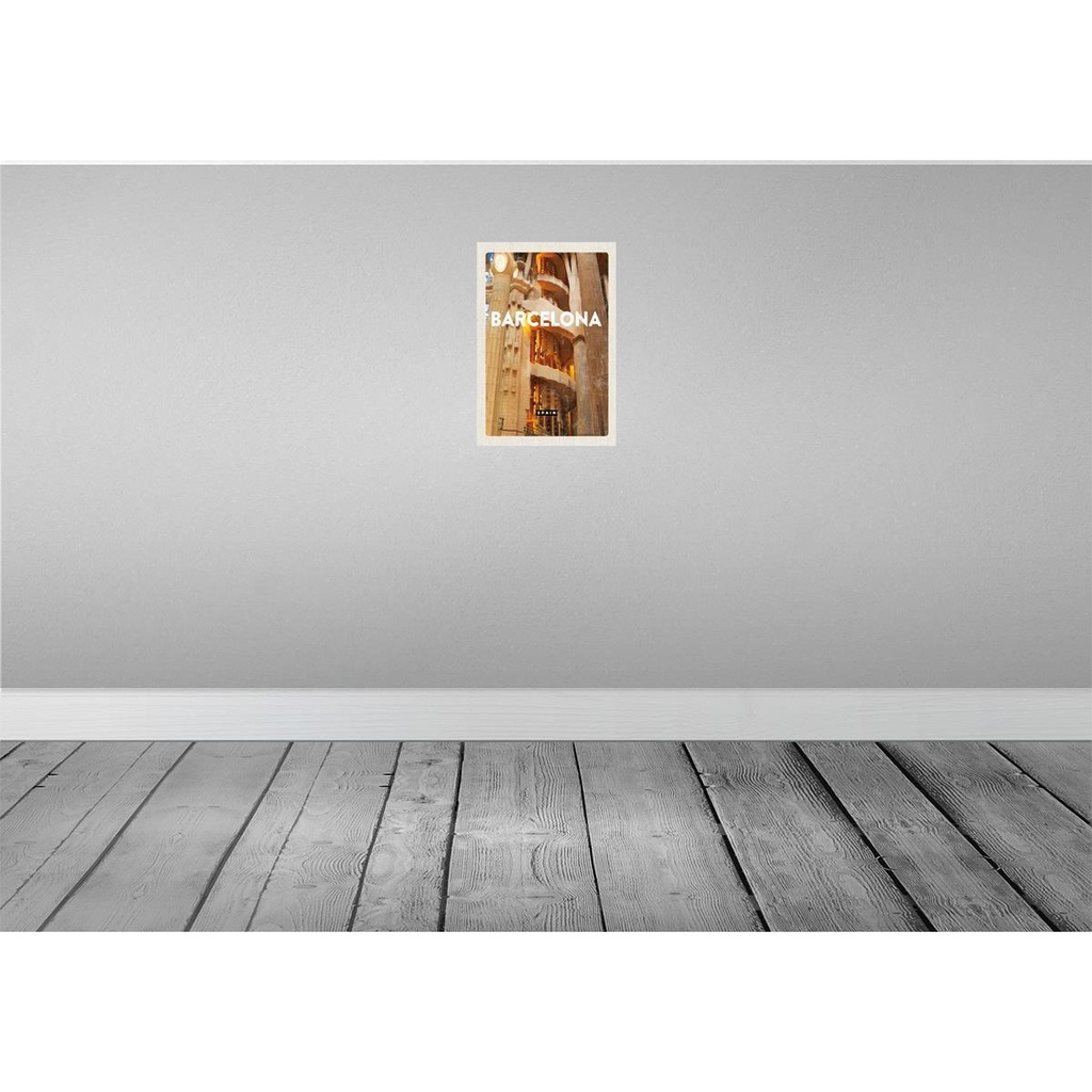 [LA-130291] Blechschild 30x20 cm Barcelona Spanien Mittelalter Bild Bildmotiv Reisemotiv Abenteuer Reisen Urlaub Bild 2