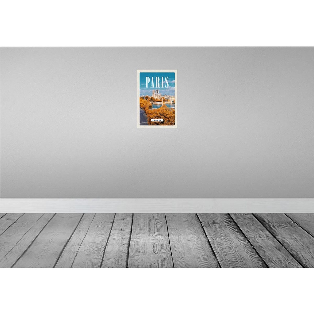 [LA-130296-H] Holzschild 30x20 cm Paris Frankreich Sein Notre-Dam Bild 2