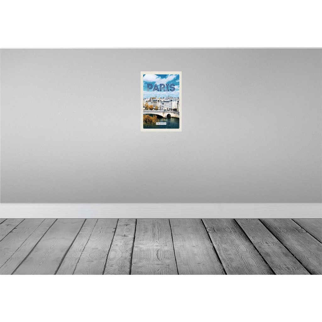 [LA-130298-H] Holzschild 30x20 cm Paris Frankreich Trip Stadt Vintage Bildmotiv Reisemotiv Abenteuer Reisen Bild 2