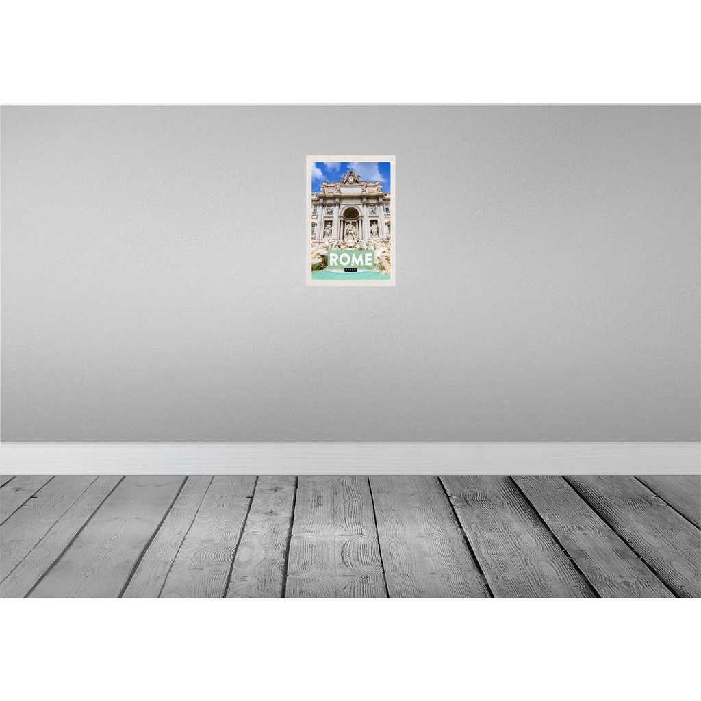 [LA-130315] Blechschild 30x20 cm Rom Italien Trevi Fountain Brunnen Bildmotiv Reisemotiv Abenteuer Reisen Urlaub Bild 2