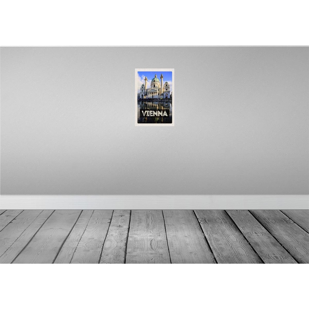 [LA-130334] Blechschild 30x20 cm Wien Österreich Karlskirche Bildmotiv Reisemotiv Abenteuer Reisen Urlaub Bild 2