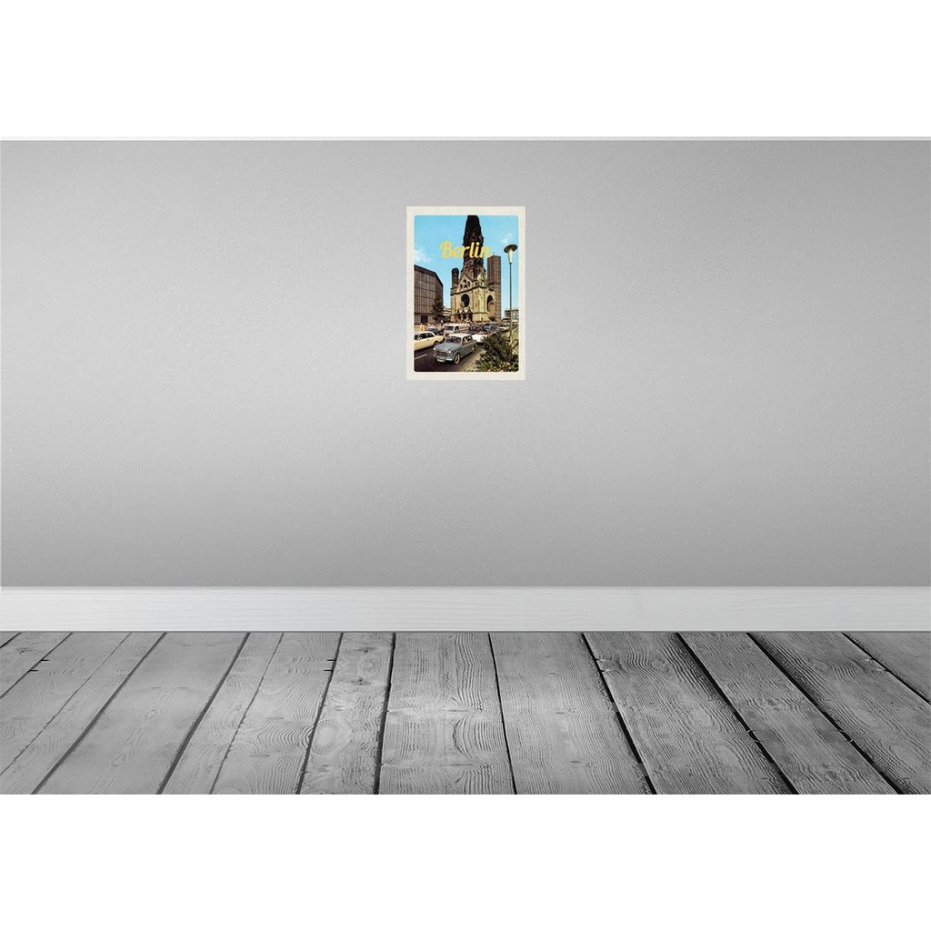 [LA-130353-H] Holzschild 30x20 cm Berlin Deutschland Antik Gemälde Bildmotiv Reisemotiv Abenteuer Reisen Bild 2