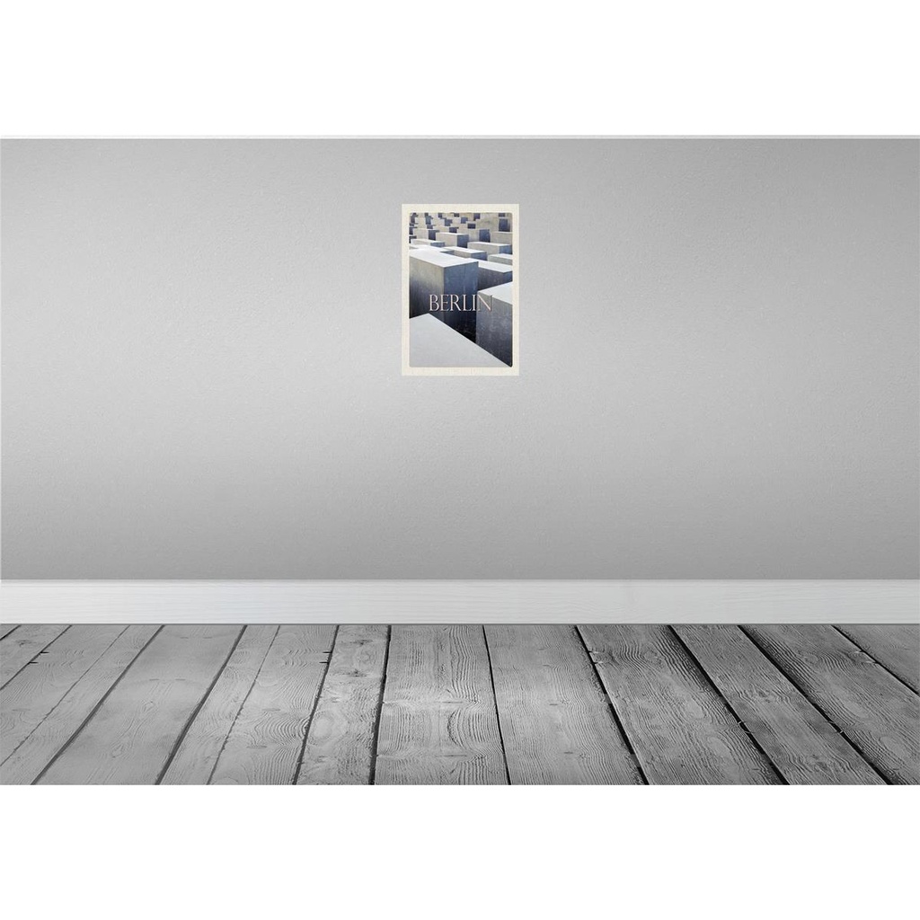 [LA-130356-H] Holzschild 30x20 cm Berlin Deutschland Antik Trip Bildmotiv Reisemotiv Abenteuer Reisen Bild 2