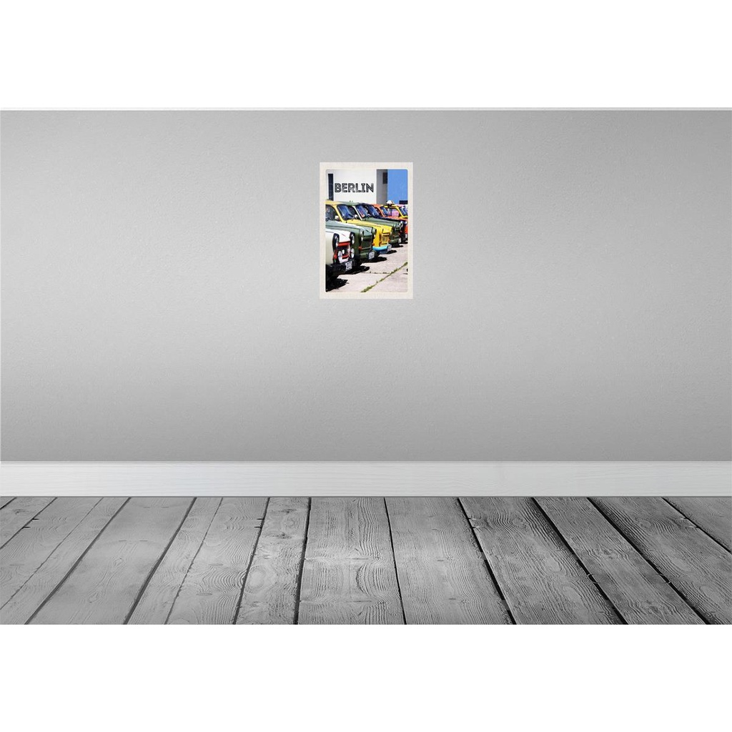 [LA-130360-H] Holzschild 30x20 cm Berlin Deutschland Oldtimer Bildmotiv Reisemotiv Abenteuer Reisen Bild 2
