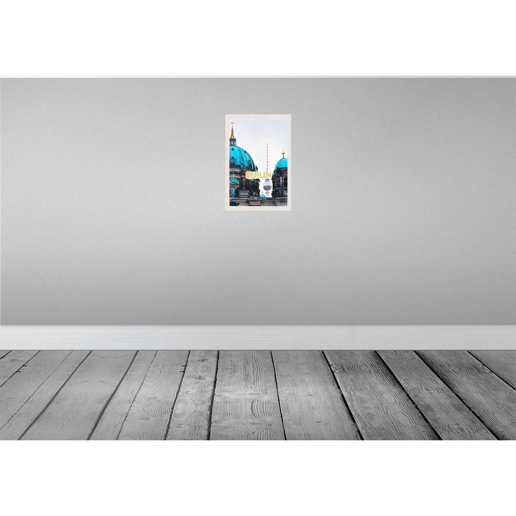 [LA-130366] Blechschild 30x20 cm Berlin Deutschland Fernseht Bildmotiv Reisemotiv Abenteuer Reisen Urlaub Bild 2