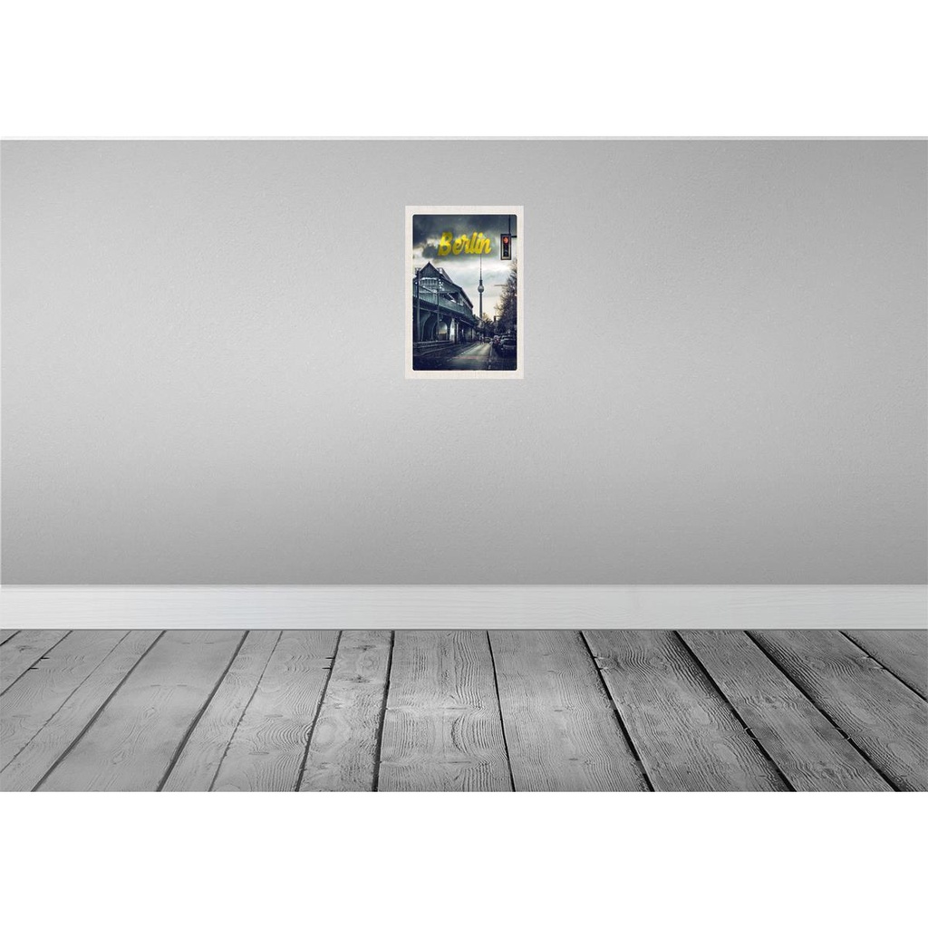 [LA-130376] Blechschild 30x20 cm Berlin Deutschland Mittelalter Gemälde Bildmotiv Reisemotiv Abenteuer Reisen Urlaub Bild 2