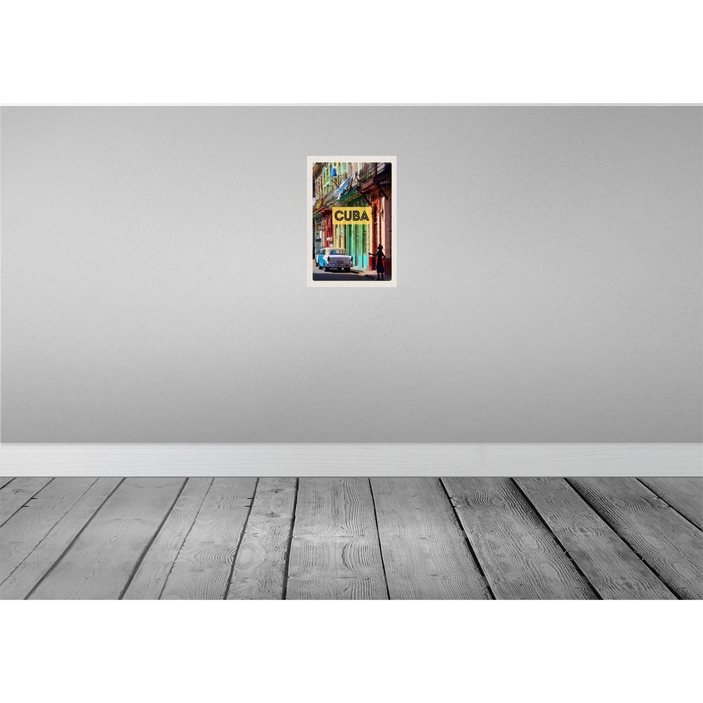 [LA-130400] Blechschild 30x20 cm Cuba Karibik Oldtimer Haus Gasse Bildmotiv Reisemotiv Abenteuer Reisen Urlaub Bild 2