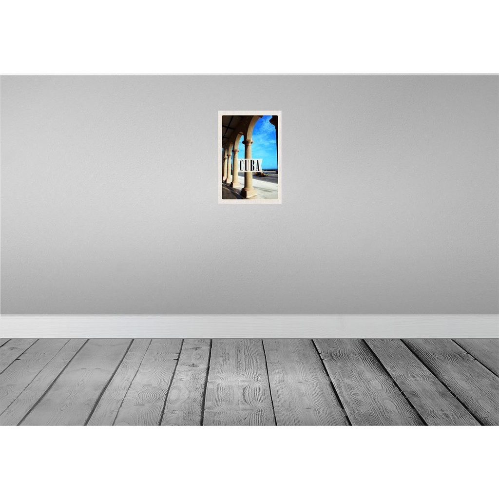 [LA-130410] Blechschild 30x20 cm Cuba Karibik Straße Auto Gemälde Bildmotiv Reisemotiv Abenteuer Reisen Urlaub Bild 2