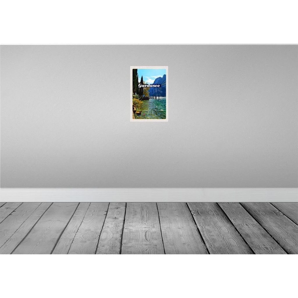 [LA-130419-H] Holzschild 30x20 cm Gardasee Italien Natur Sonne Bildmotiv Reisemotiv Abenteuer Reisen Bild 2